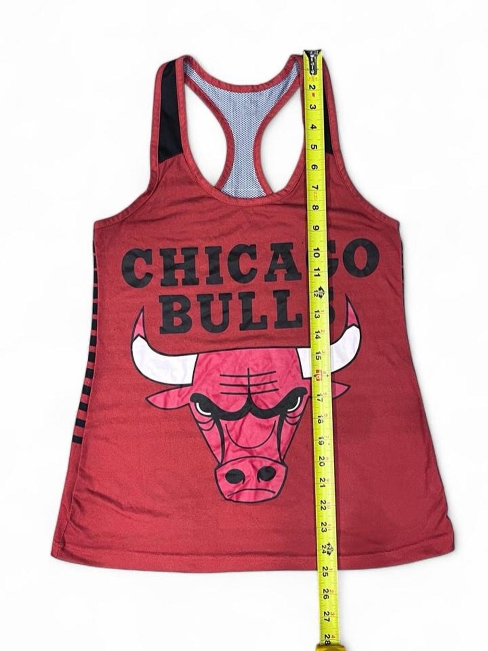 Chicago Bulls Red Racerback Fan Tank Top - Picture 2 of 5